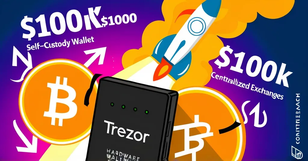 Trezor Sales Soar 600% as Bitcoin Nears $100K, Self-Custody Trend Grows