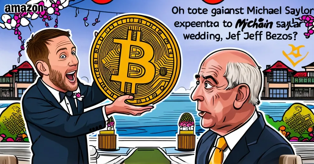 Michael Saylor Urges Jeff Bezos to Invest $100 Million in Bitcoin Amid False Wedding Claims