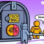 Binance Halts TROY BSC Deposits Due to Security Flaw, Price Plummets 40%