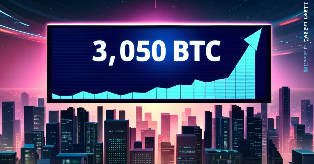 Metaplanet Boosts Bitcoin Holdings to 3,050 BTC, Targets 21,000 by 2026